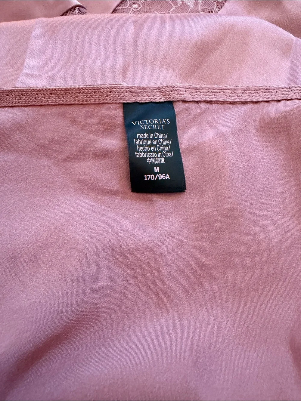 Silky Lace-Trim Slip Dress in Mauve Victoria Secret